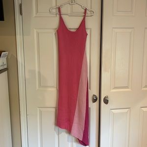 Asymmetrical Hem Midi Dress